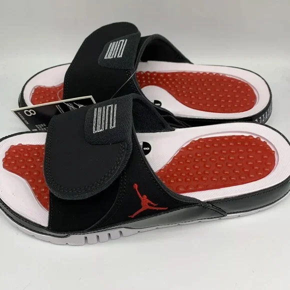 Air Jordan XI Bred Jumpman Hydro Slides Size 8-13 - Picture 2 of 6